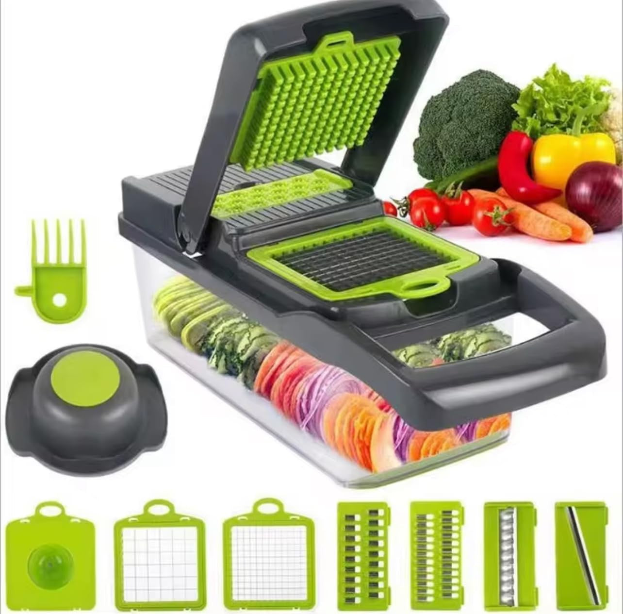 Picador De Verduras Rallador Vegetales Cortadora Multifuncional Cortador Papas