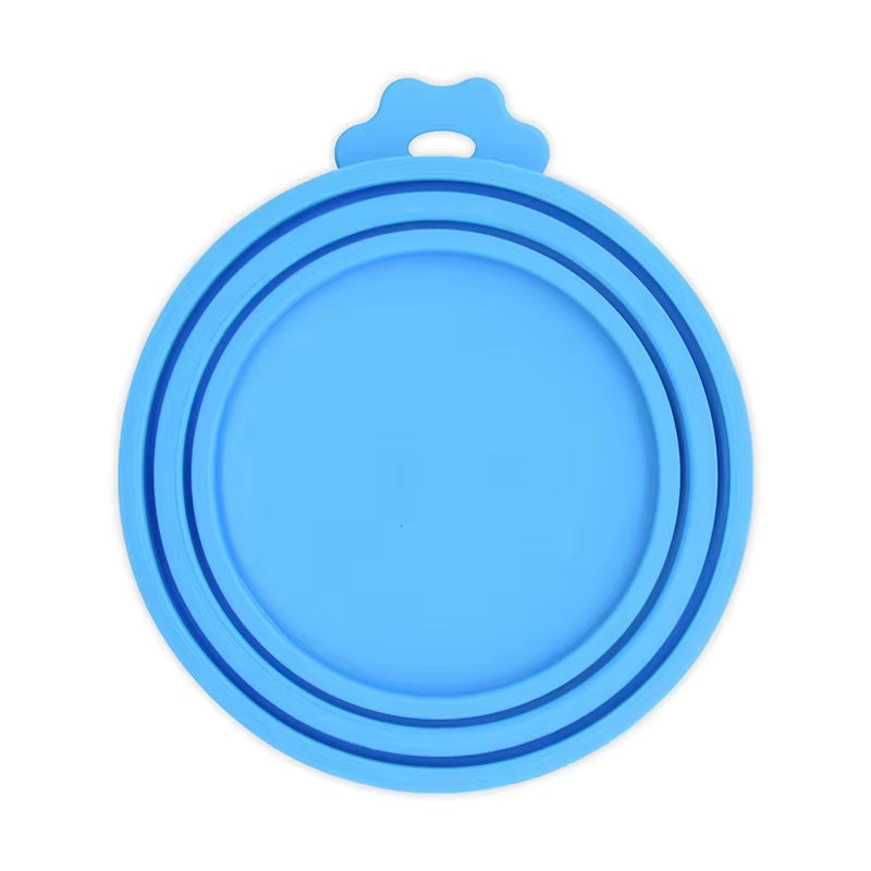 Reusable Pet Food Can Cover and Spoon Portable Dogs Cat Storage Tin Cap Lid Seal Cover Health Pet Supplies Pet Silicone Lids Can