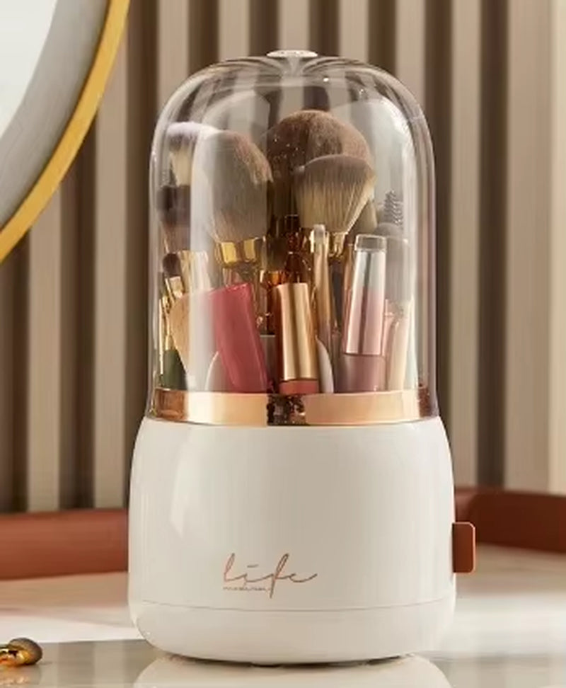 360°Rotating Makeup Organizer Makeup Brush Holder Cosmetic Storage Box Makeup Storage Organizer Pencil Case Lipstick Organizer
