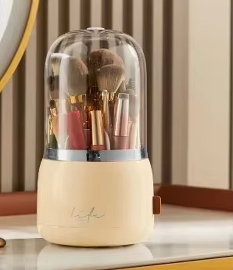 360°Rotating Makeup Organizer Makeup Brush Holder Cosmetic Storage Box Makeup Storage Organizer Pencil Case Lipstick Organizer
