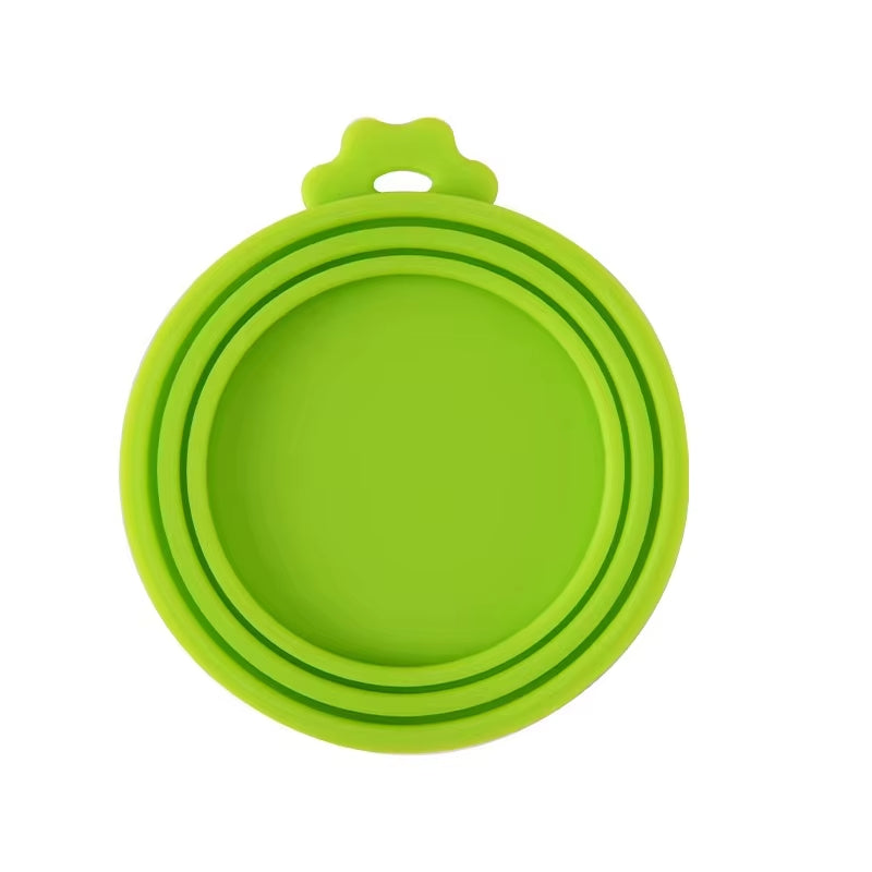 Reusable Pet Food Can Cover and Spoon Portable Dogs Cat Storage Tin Cap Lid Seal Cover Health Pet Supplies Pet Silicone Lids Can