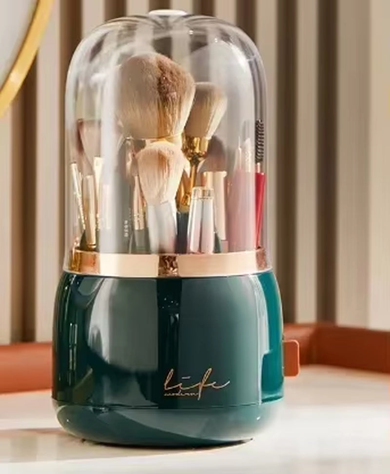 360°Rotating Makeup Organizer Makeup Brush Holder Cosmetic Storage Box Makeup Storage Organizer Pencil Case Lipstick Organizer