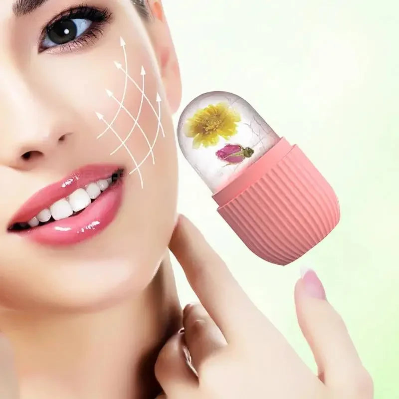 Moldes de Hielo Facial de Silicón – Masaje, Lifting y Cuidado de la Piel